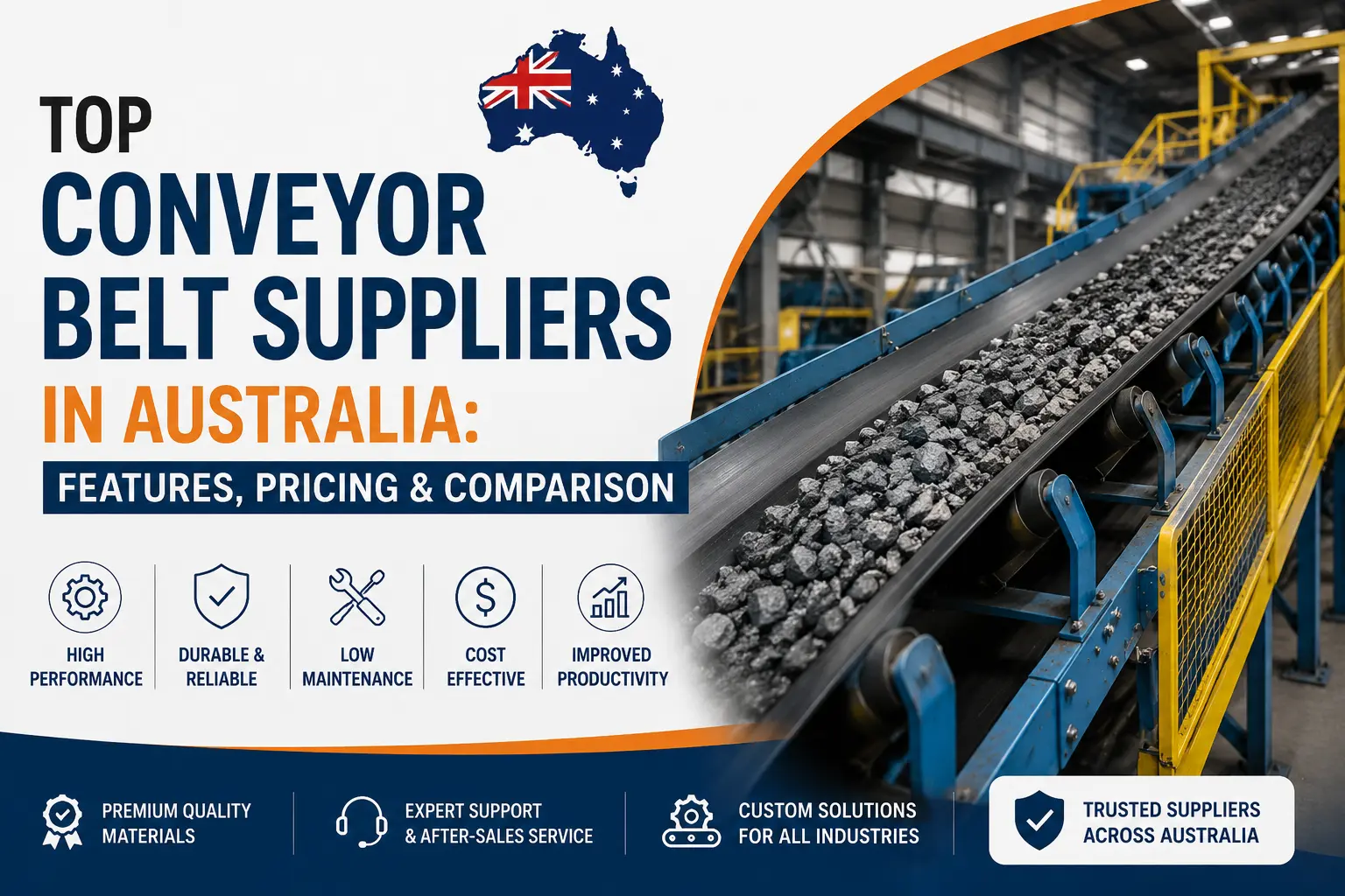 Top Conveyor Belt Suppliers in Australia: Features, Pricing & Comparison